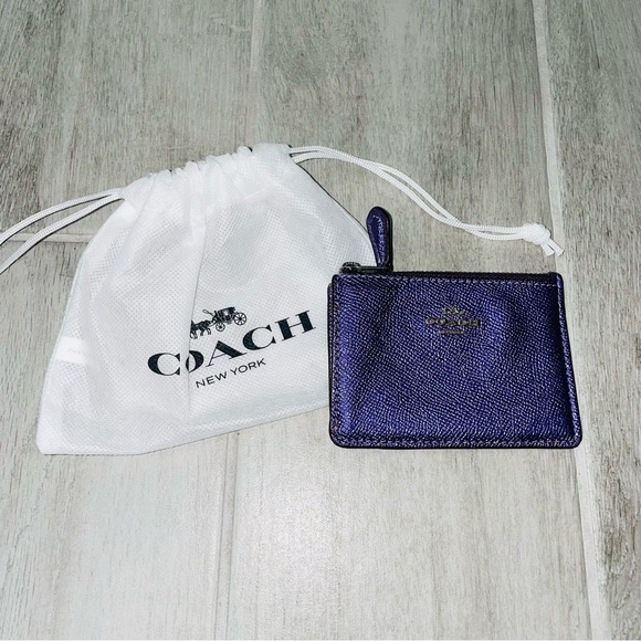 Coach Handbags - Coach Purple Mini Wallet Id Coin Holder with Dust Bag